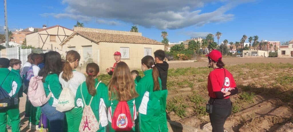 Los alumnos/as de 6° de primaria han realizado una visita a l'horta con EMT a l'...
