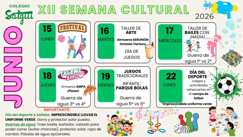 Programación Semana Cultural 2026...